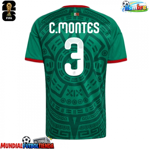 Camiseta México Cesar Montes #3 Primera Equipación Replica Mundial 2026 mangas cortas